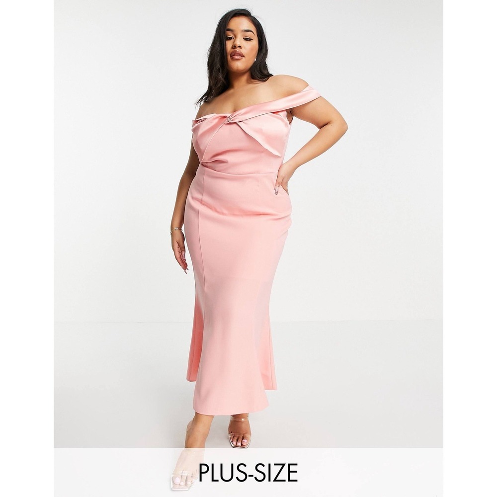 NWT Yaura Pink Bodycon‎ Dress Bridesmaid Plus Size